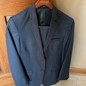 Boys Calvin Klein Dark Grey Suit with 2 Ties